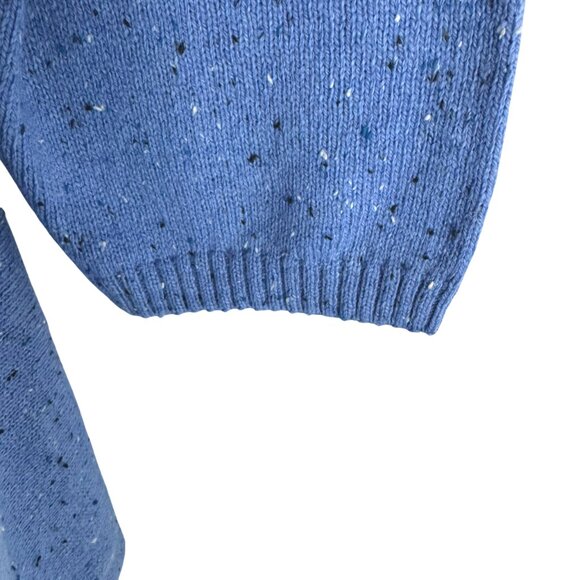 Talbots Speckled Sweater 2X Blue Cotton Nylon‎ Wool 3/4 Sleeve NWT FS-1359 - Picture 5 of 8
